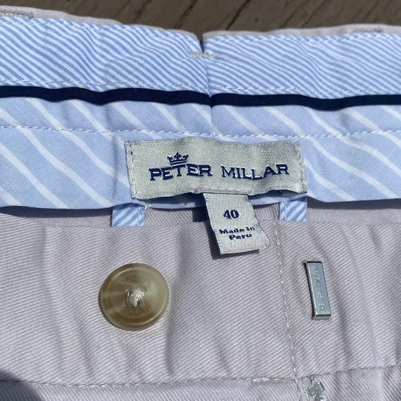 Peter Millar Men's Pilot Flat Front Trousers in Mountain Grey size 40 - Picture 9 of 14